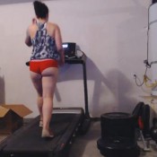 voyeur treadmill workout goddess green eyed