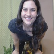 goddess green eyed pink and black panty and thigh highs