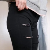 rebeccastilles69 black jeans ass worship