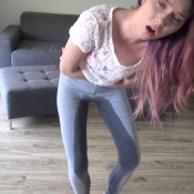 all wet... pee in leggins hd hotdirtyivone