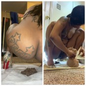 shitting with red bottoms heels on - mrsfeedmescats