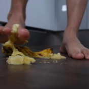 czech soles - pov foot crushing and feeding you banana with honey