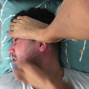 goddess enola fischer - kitchen face tr and ling, face busting and stomping barefoot pov