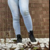 goddess nixie decided to go in public in the glistening snow