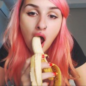 marysweeeet teasing with banana 4