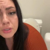 selena loca pov blowjob while i sit on the toilet and fart until you cum all over my pretty face and lips - dirty toilet paper present