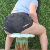 Kinkydomkitty91 - Non Giantess Farting On My New Mushroom Stool Julia Ryan