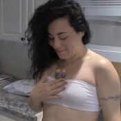 Natalie Wonder Shrunken Son Explores Mommys Mouth