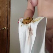 Mistressk Goddess Commands You To Jerk Off And Cum While You Clean Up My Shitty White Booty Shorts